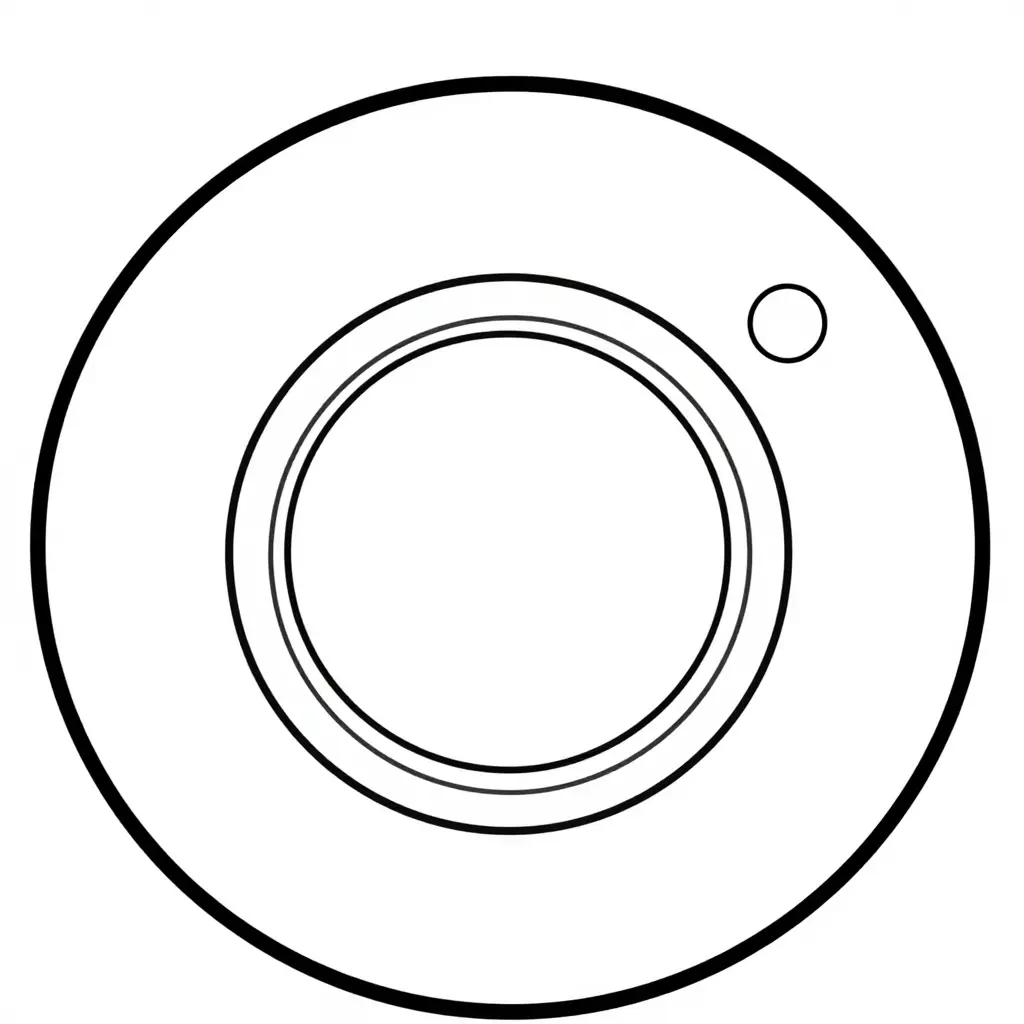 Simple 2D line-art diagram of a trailer tire sidewall with a plain circle marking the DOT date code location